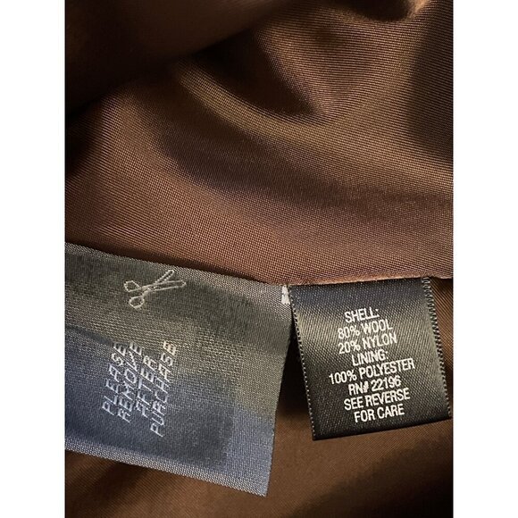 Sonoma Life+Style Wool Blend Brown Peacoat Womens Size Large - Picture 5 of 12